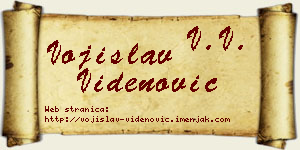 Vojislav Videnović vizit kartica